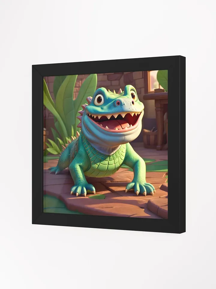 Endangered Species - Mexico - Morelet´s Crocodile Eco-Friendly Ayous Wood Framed Poster product image (2)