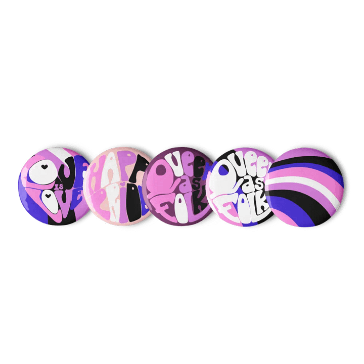 Genderfluid Pride pin badge set product image (2)