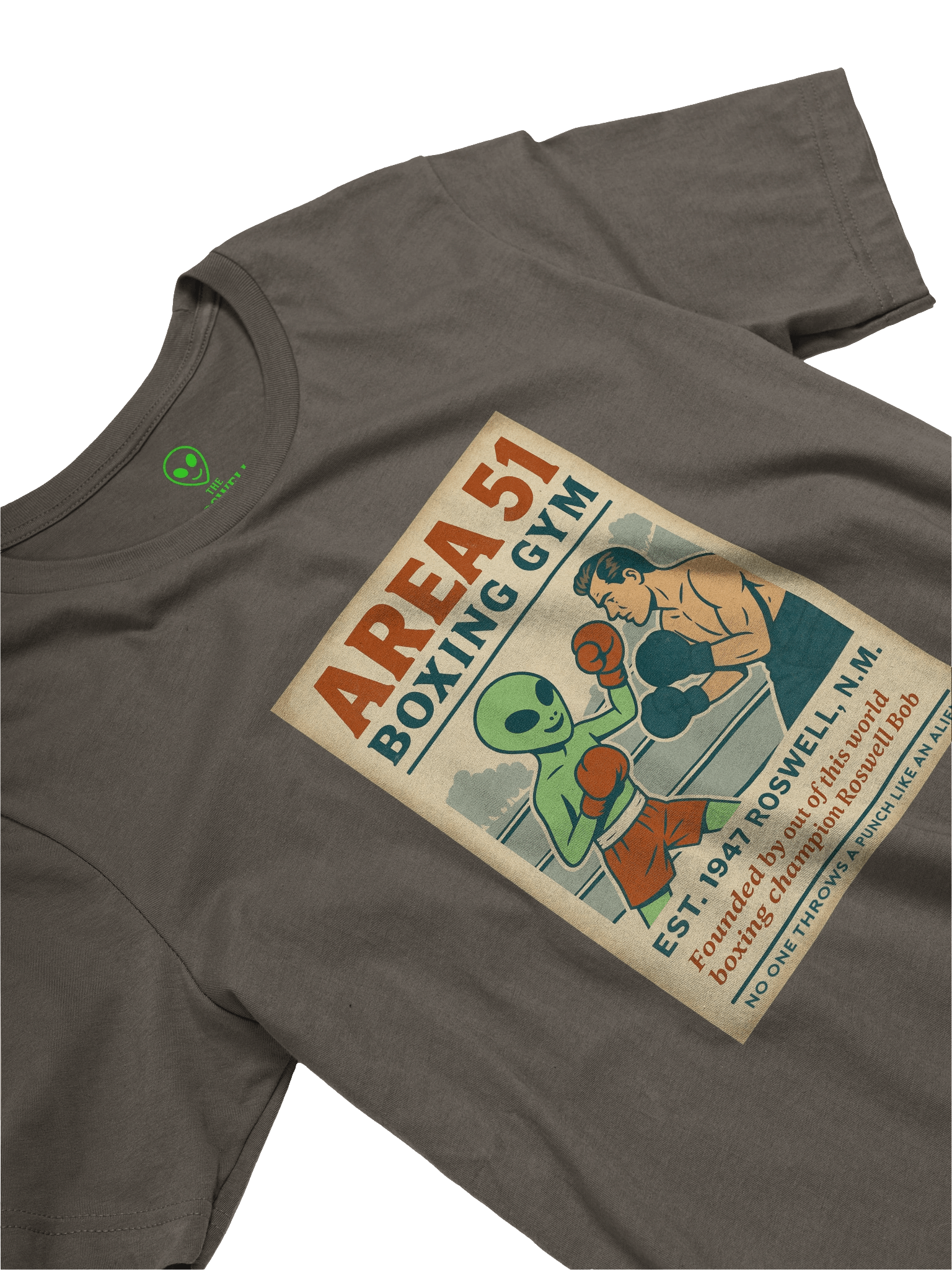 Area 51 Boxing Gym Roswell Aliens 1950's Retro Poster Unisex T-Shirt product image (3)