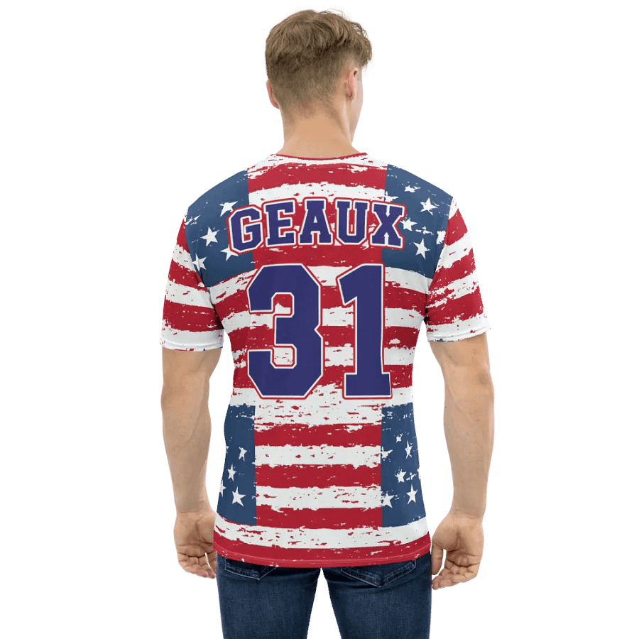 Geaux 31 (On Back) - Flag Style Pattern Tee product image (1)