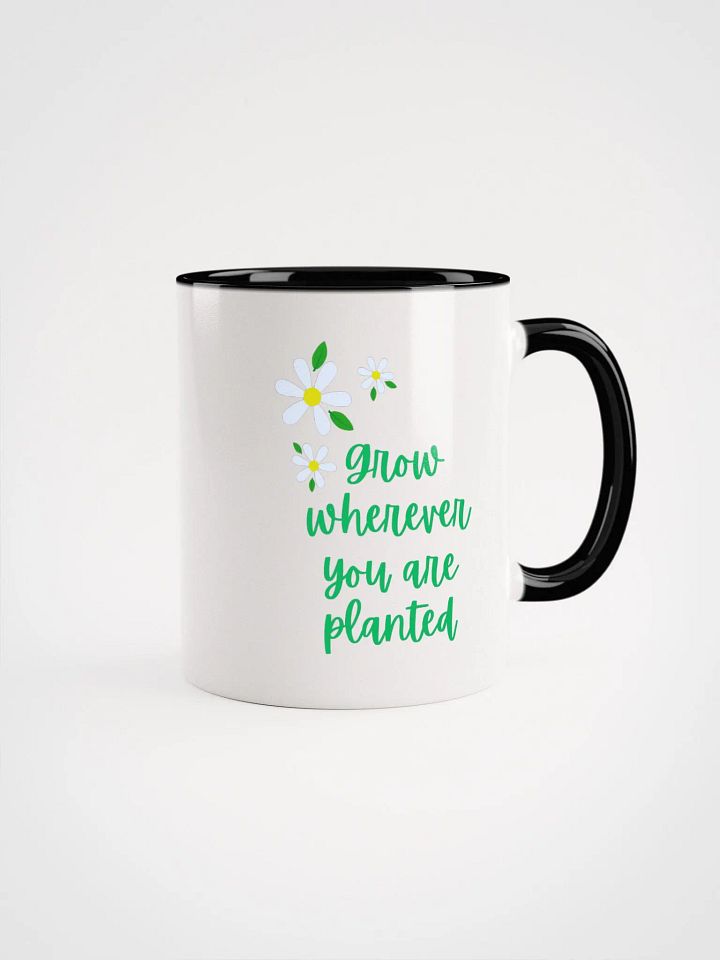 Daisy Grow Wherever You Are Planted Ceramic Mug Yellow, product image (3)