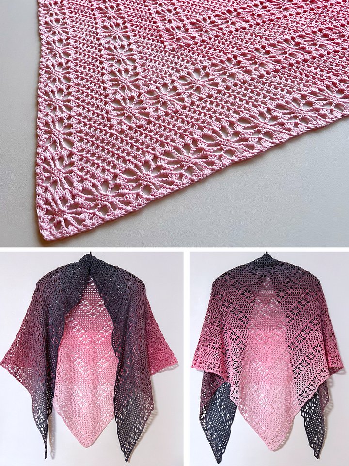 Crochet Pattern: Floral Mesh Shawl product image (2)