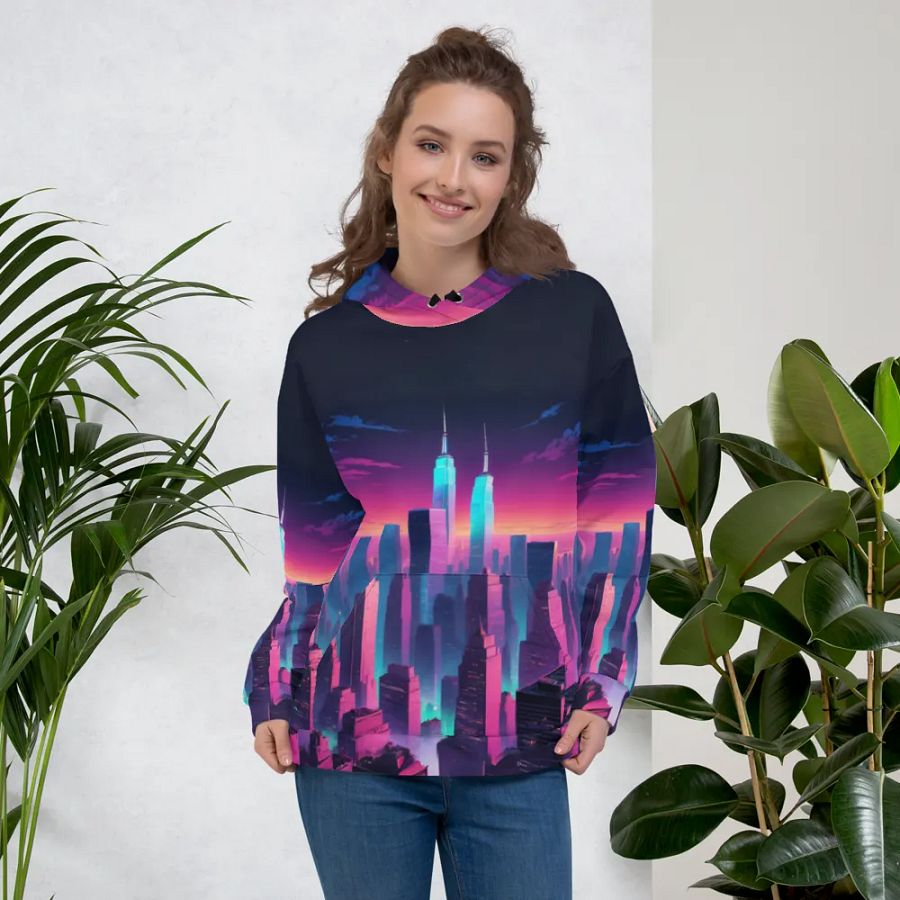 Vaporwave New York City All Over Print Hoodie product image (4)