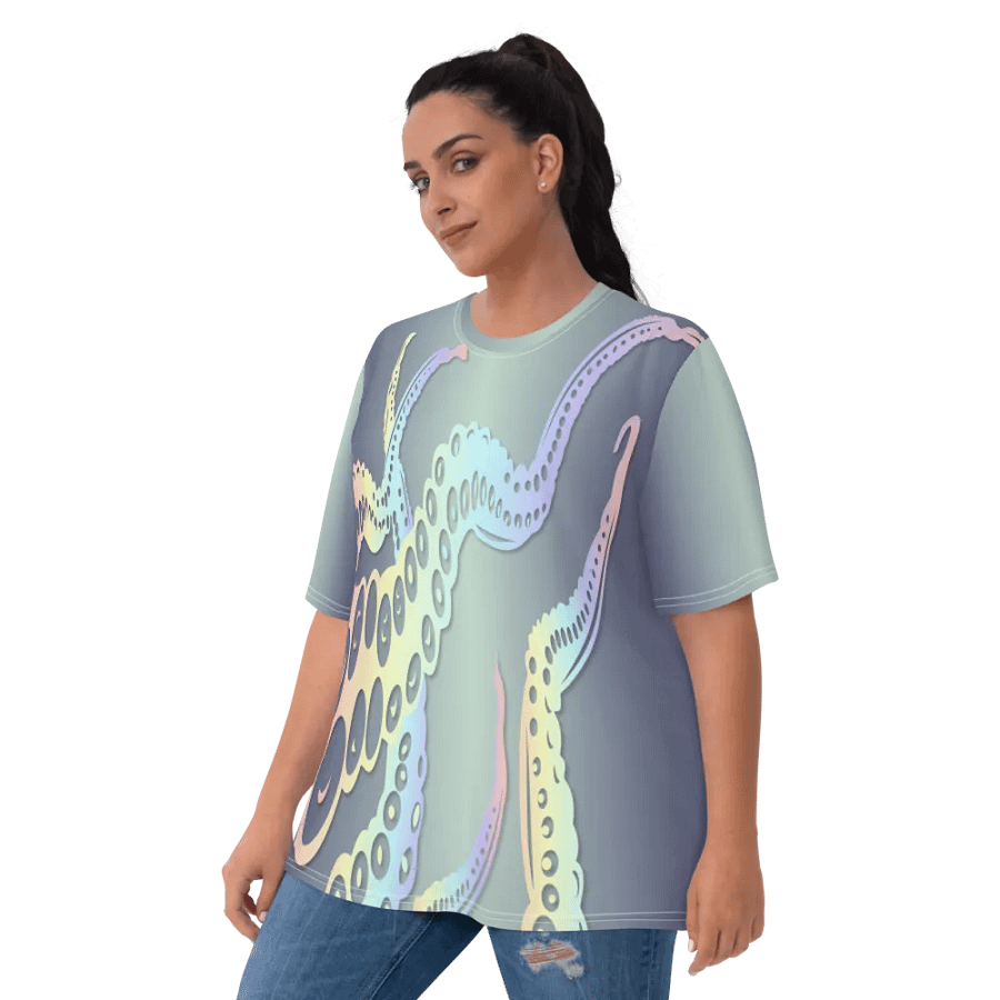 Octopus Tentacles Pastel All Over Print T-shirt product image (6)