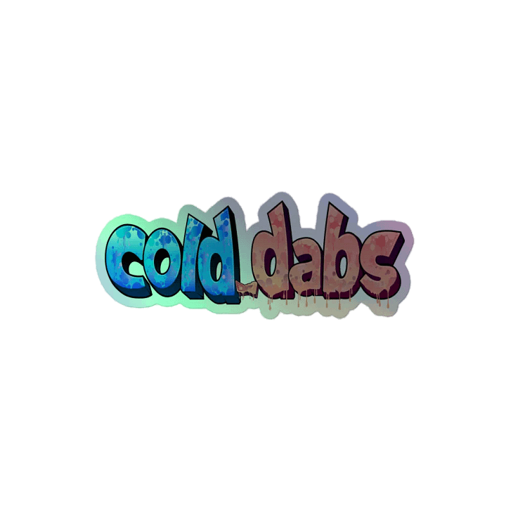 "cold_dabs" holographic sticker product image (2)