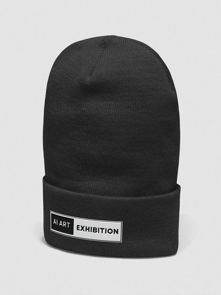 Black "AI Art Exhibition" Cuffed Beanie product image (2)