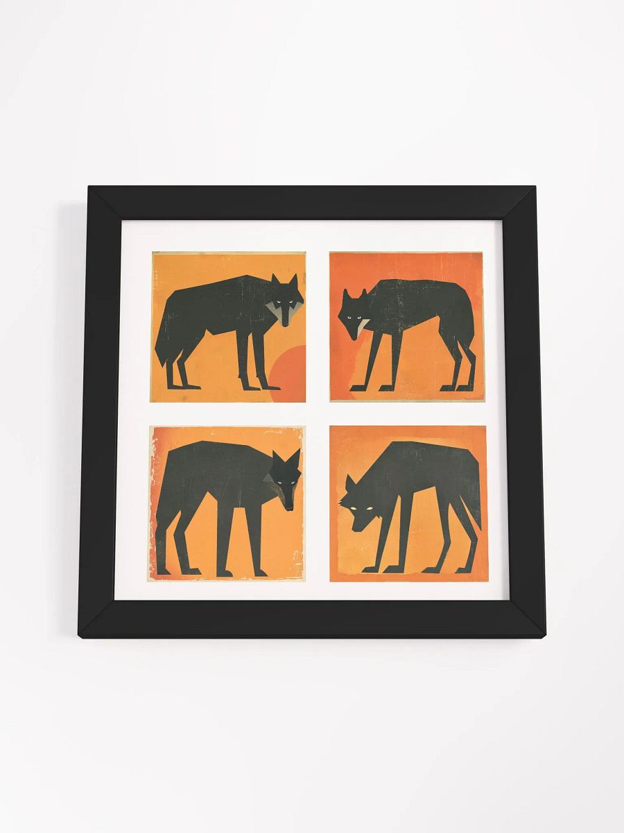 Framed Wolf Tetraptych Print product image (46)