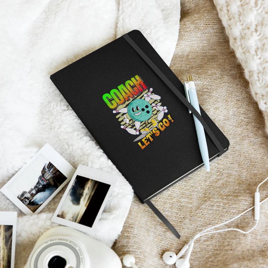 Retro Mascot Coach Bowling Motivational Hardcover Journal product image (9)