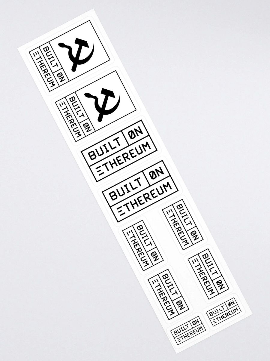 Built on Ethereum sticker set by vectorized product image (2)
