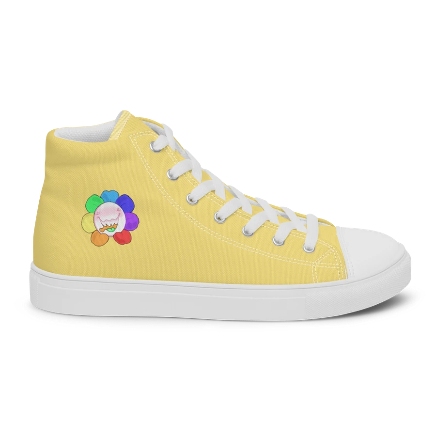 Pastel Yellow and White Flower Sneakers product image (29)