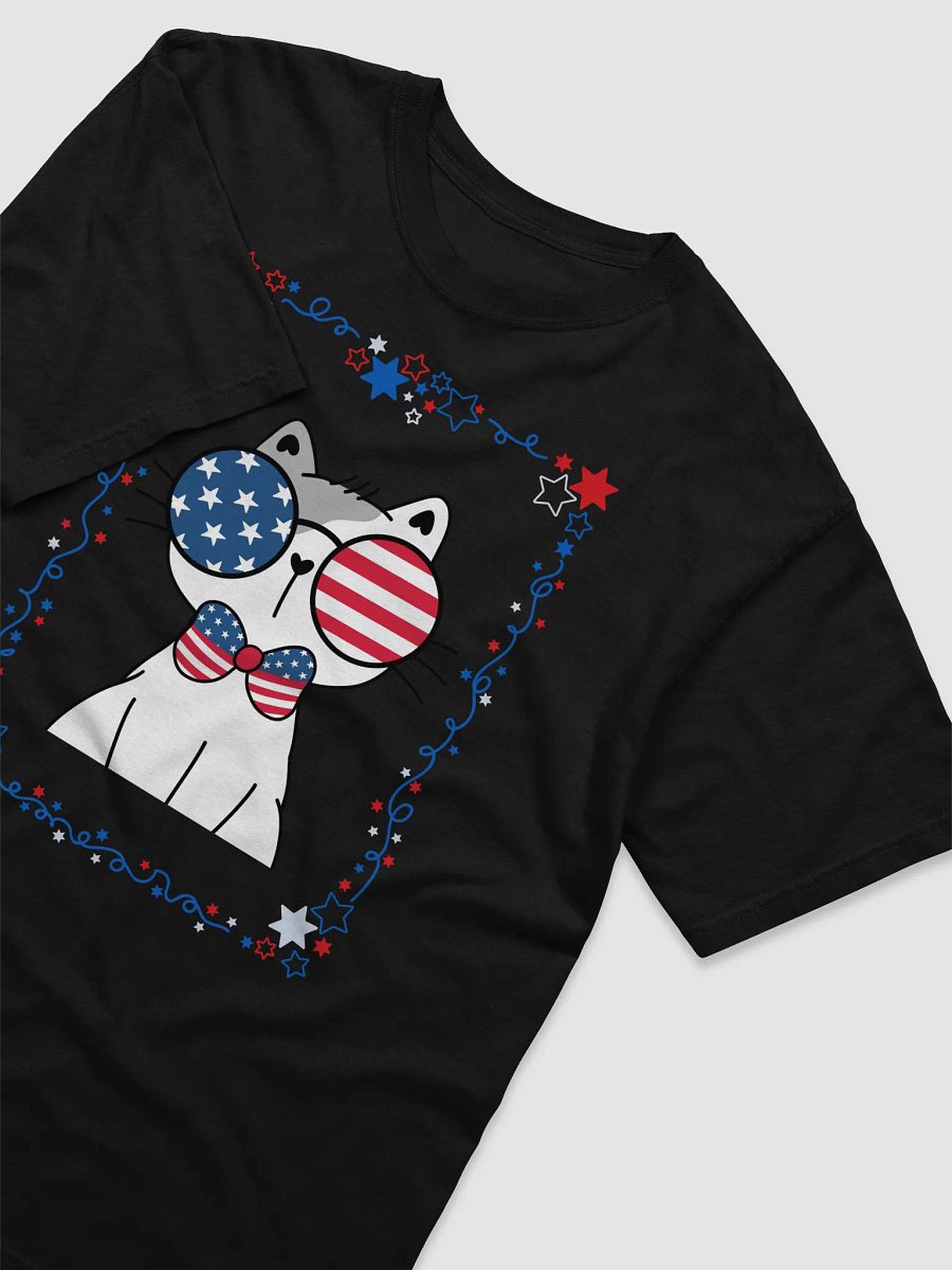 Cool Patriotic Cat with Glasses T-Shirt product image (6)