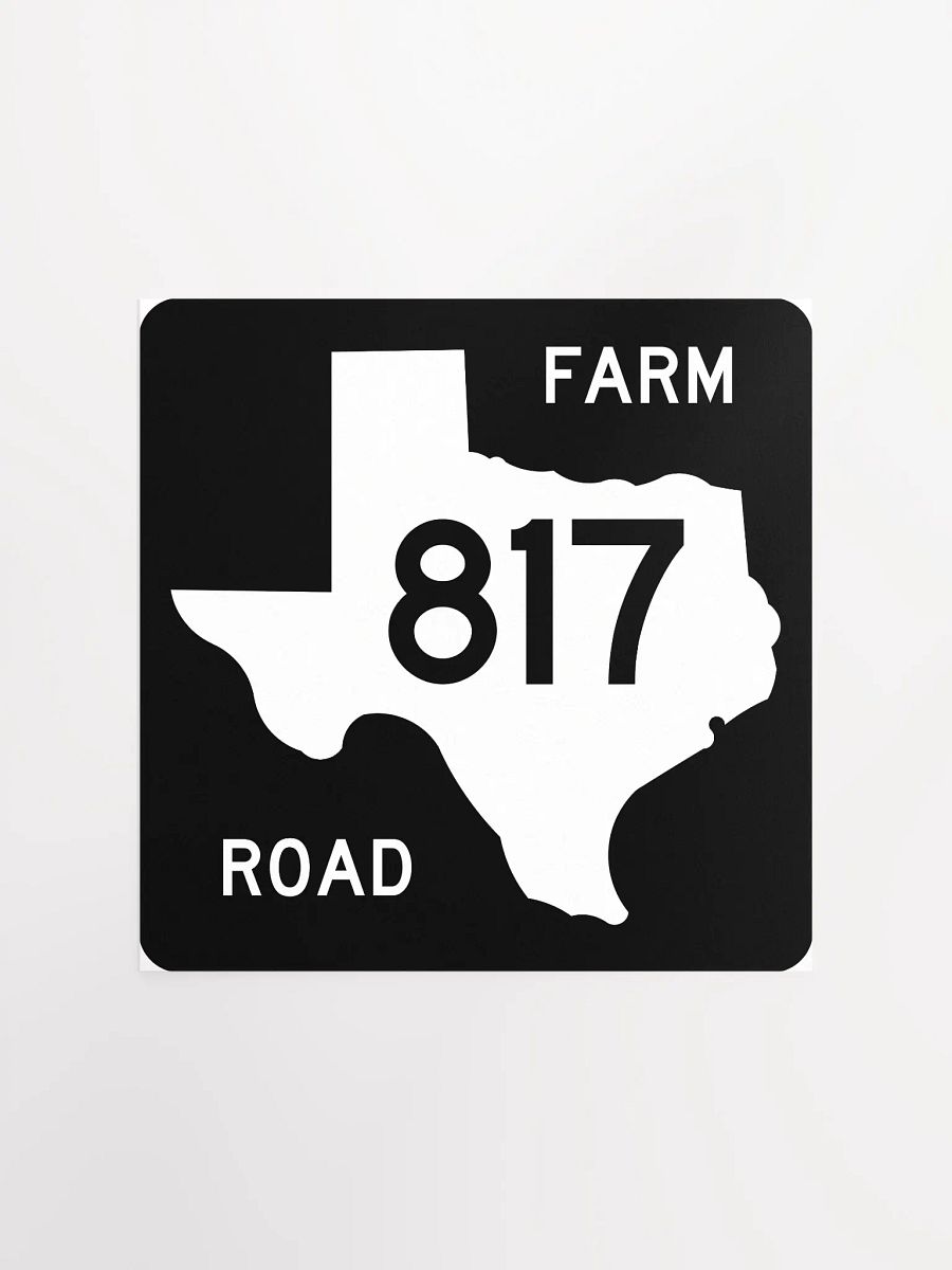 Texas Farm Road Sign FM 817 Poster product image (1)