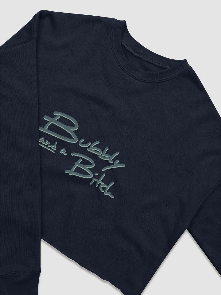 Bubbly and a B*tch (fir shadow design) women's fleece crop sweatshirt product image (17)