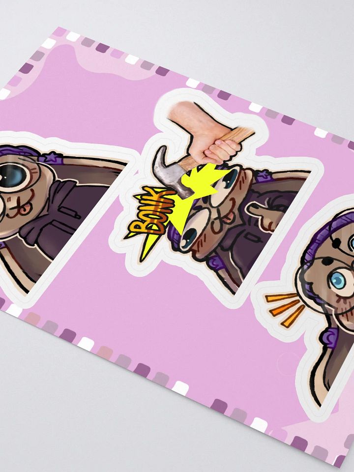 Flammtastic Sticker Sheet 1 (Derp, Bonk, and Lurk) product image (2)