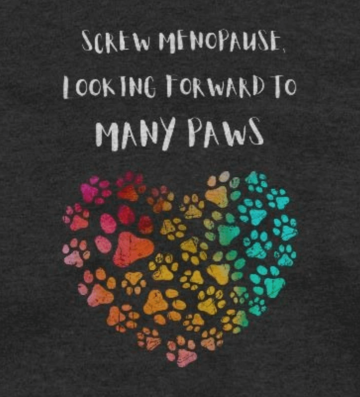 Screw menopause looking forward to many paws, heart, funny pun, cute joke, unisex women hoodie product image (2)