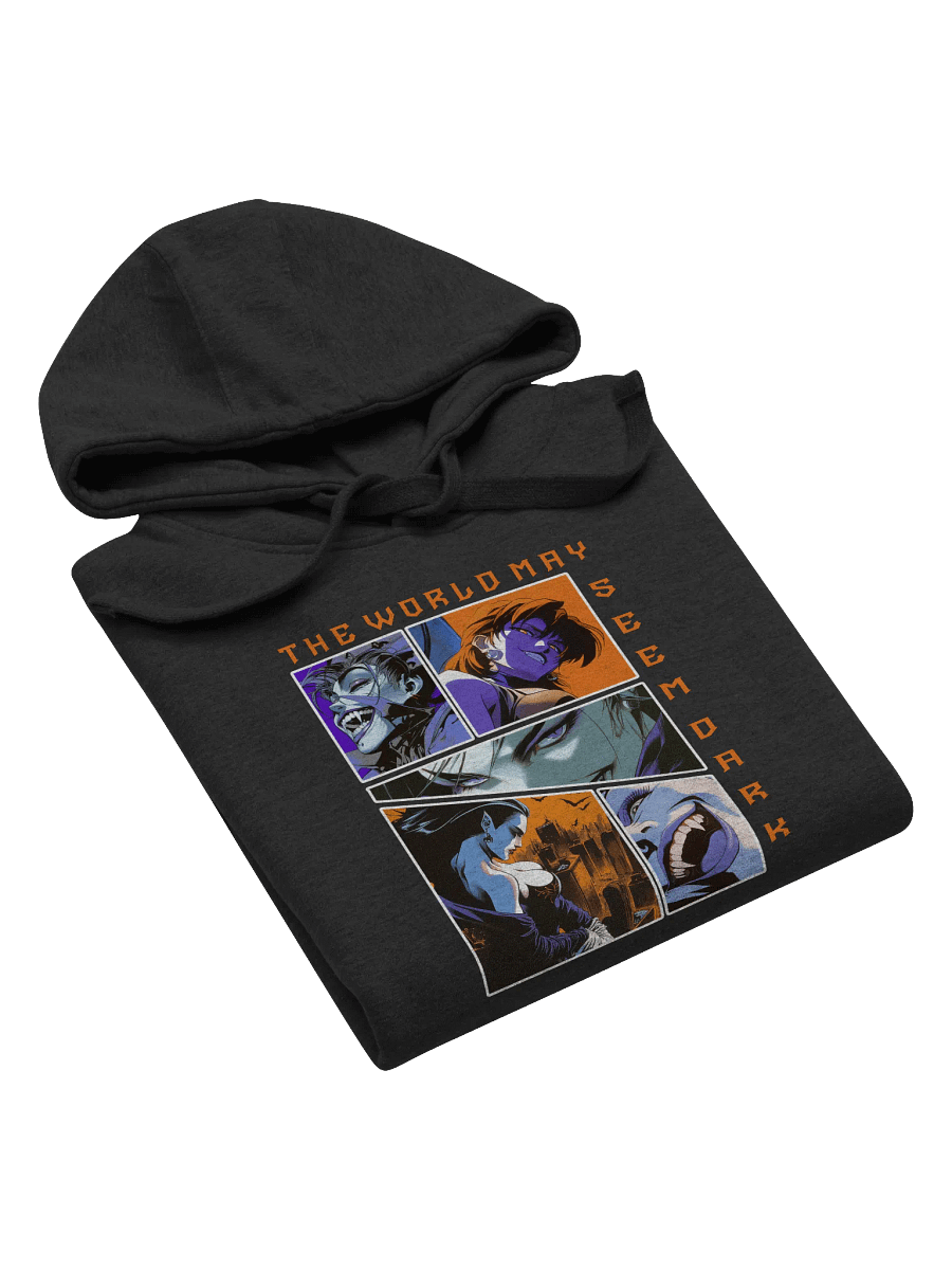 "The world may seem dark" Panel Front Unisex Printed Hoodie product image (5)