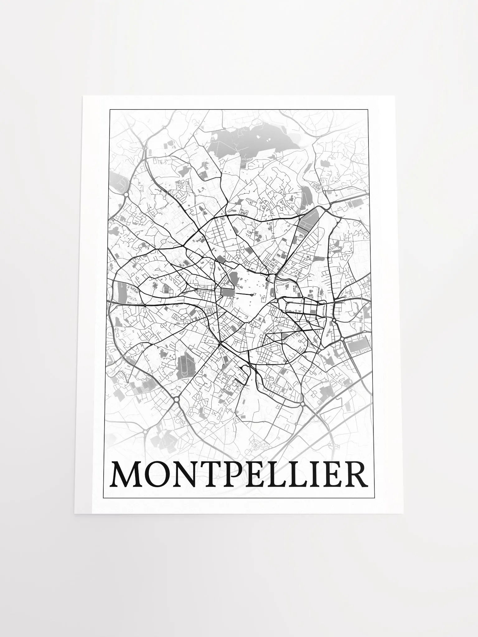 Montpellier, France, city map print product image (19)