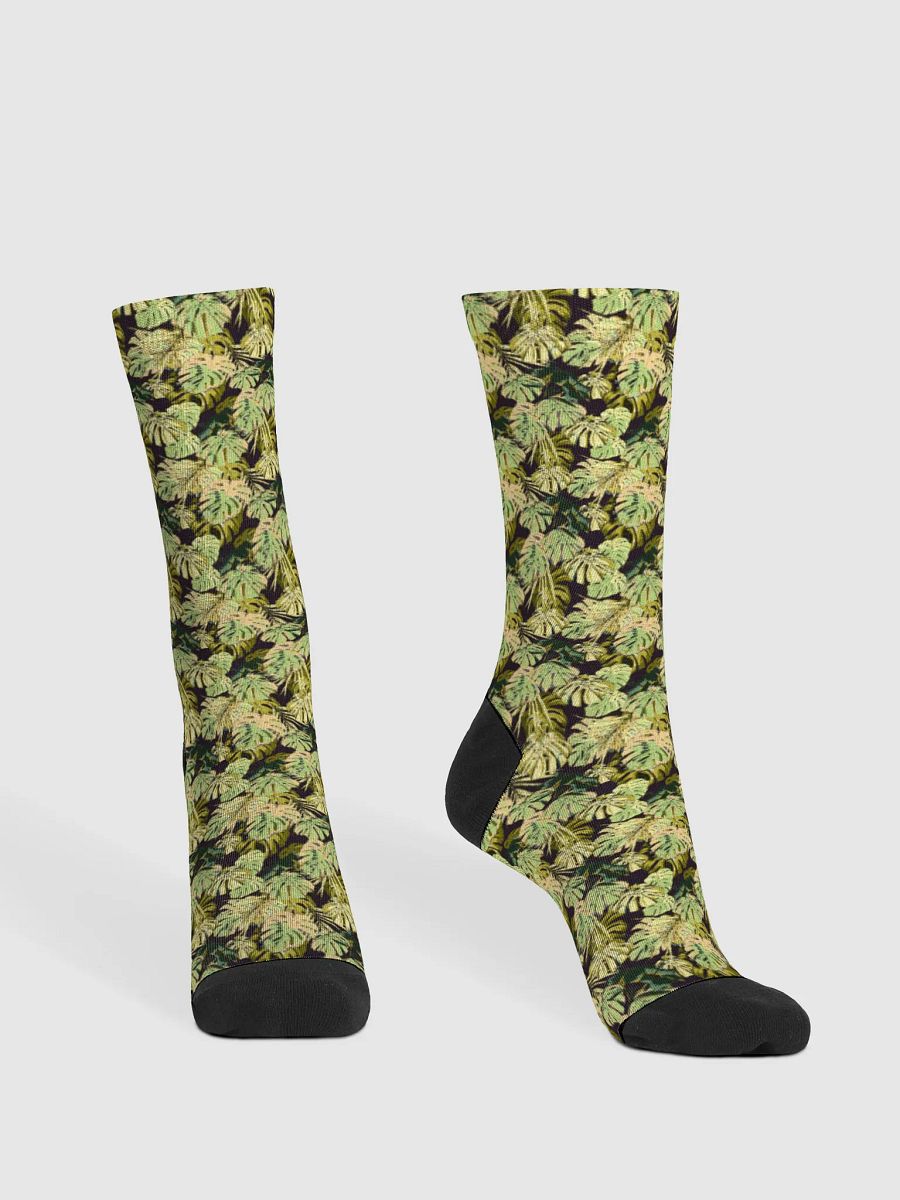 EcoArt Crew Socks: Monstera Leaves product image (2)