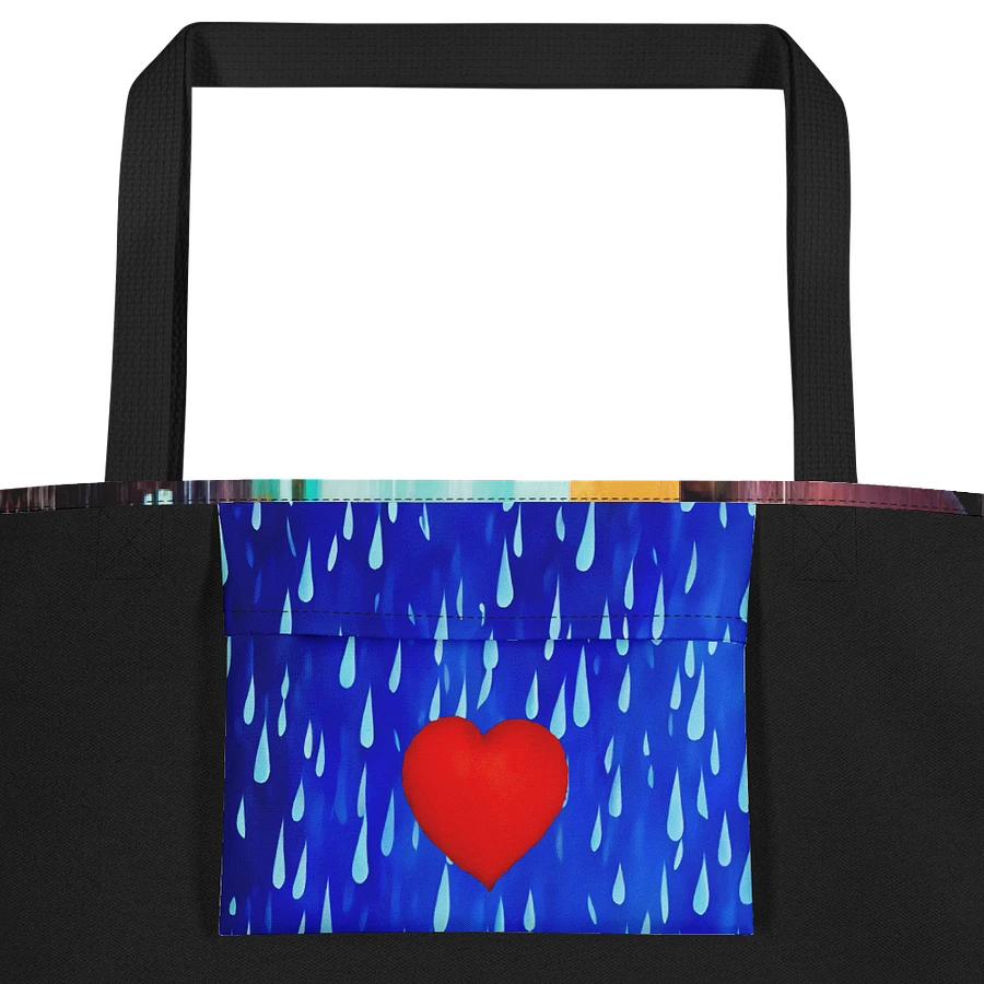 Gay Couple In The Rain – Colorful Two Hearts Tote Bag product image (4)