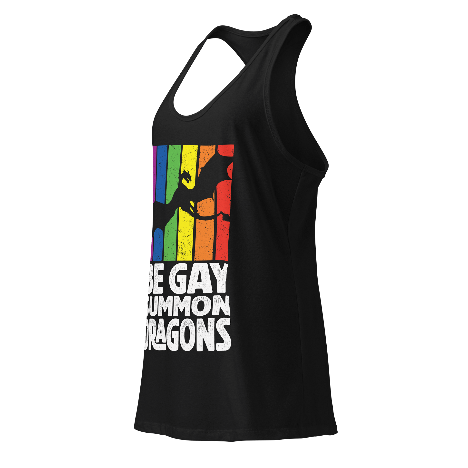 Be Gay. Summon Dragons Pride Women's Racerback Tank Top product image (3)