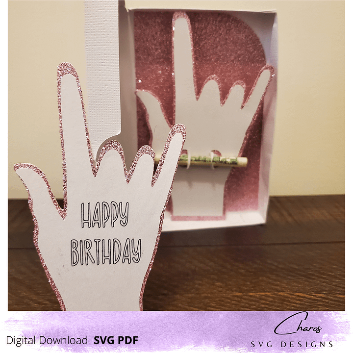 "I Love You" Money Holder Card & Gift Box SVG product image (1)
