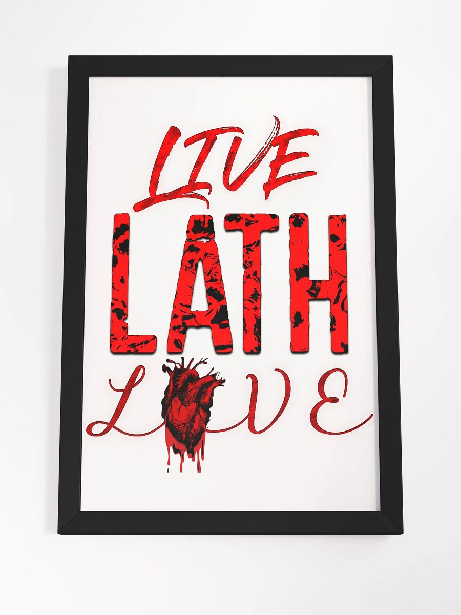 Framed Matte Poster Live Lath Love product image (4)