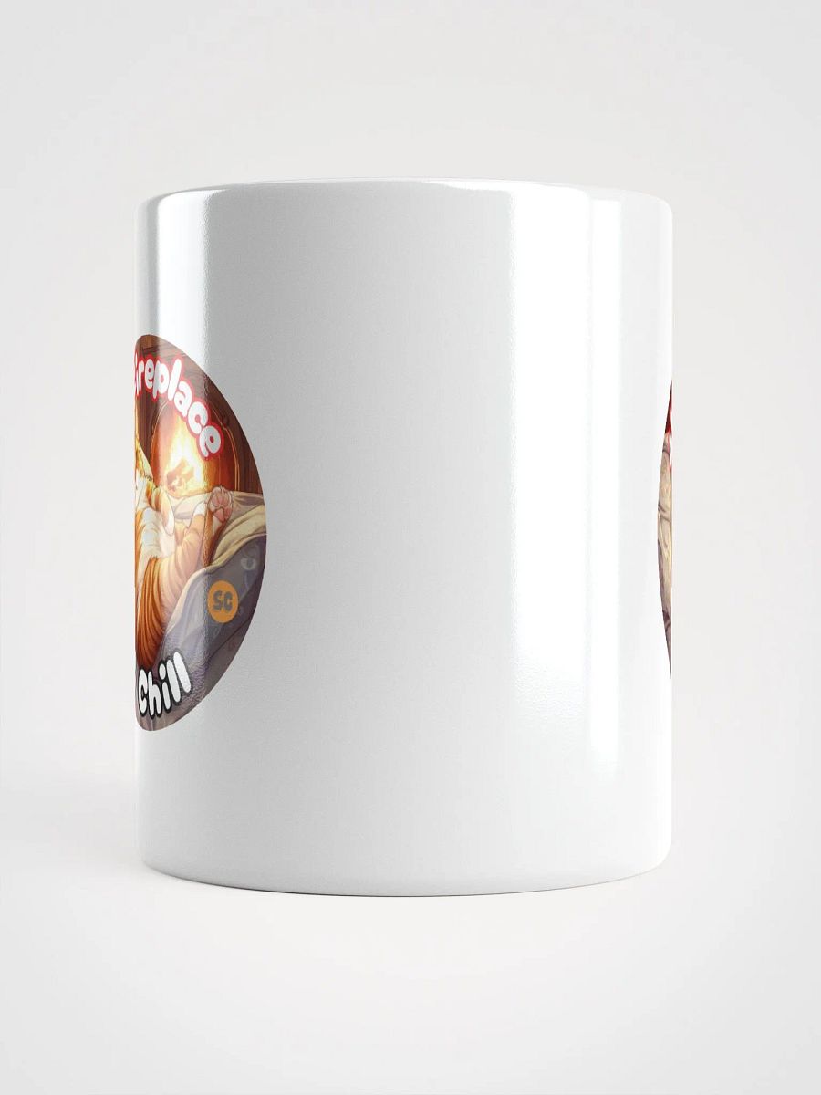 Cozy Cat - 4K Fireplace & Chill | White Glossy Mug product image (13)