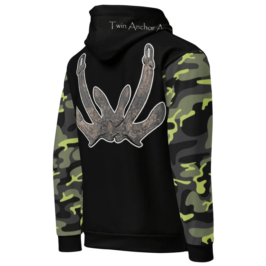 Camouflage & Black Anchor Hoodie product image (4)