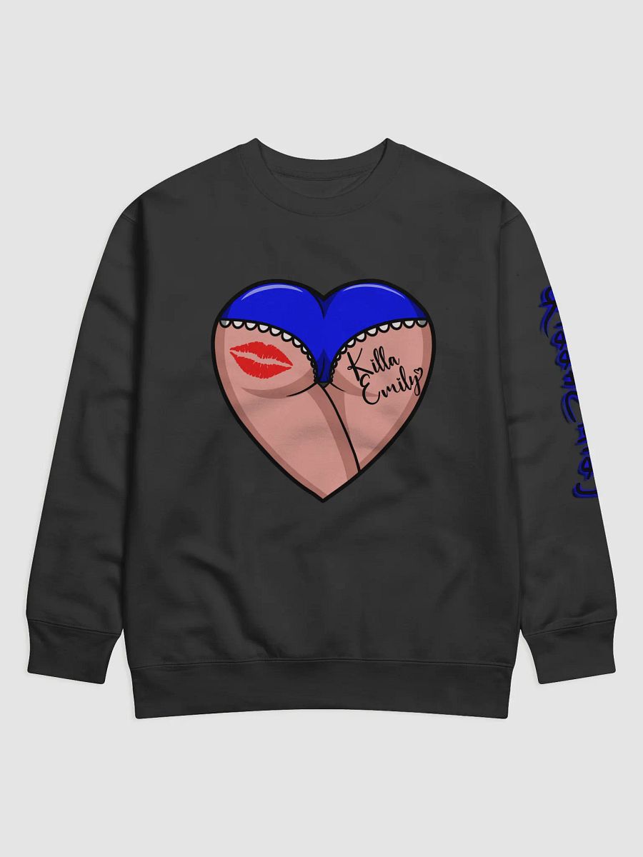 UNISEX KILLA EMILY ROYAL BLUE HEART BUTT SWEATSHIRT product image (1)