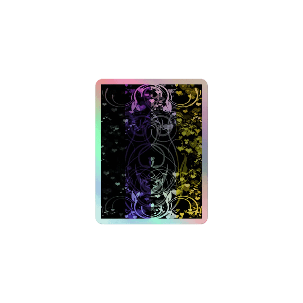 Nonbinary Pride Flag Sticker (Flourish Variation) product image (1)