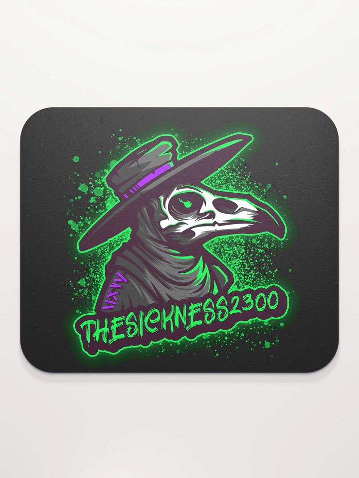 Black background theSICKNESS2300 logo mouse pad product image (2)
