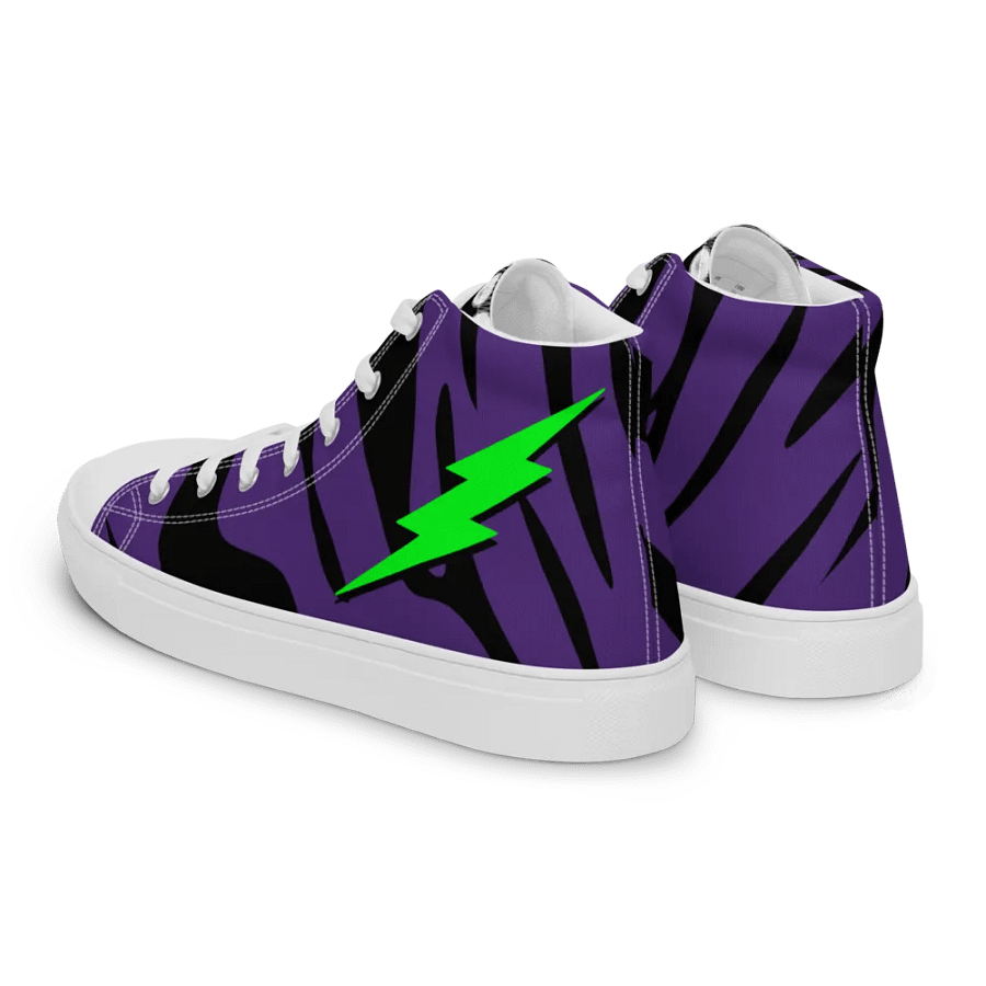 Woman's High-Top Sneakers (Purple Tiger Stripes) product image (3)