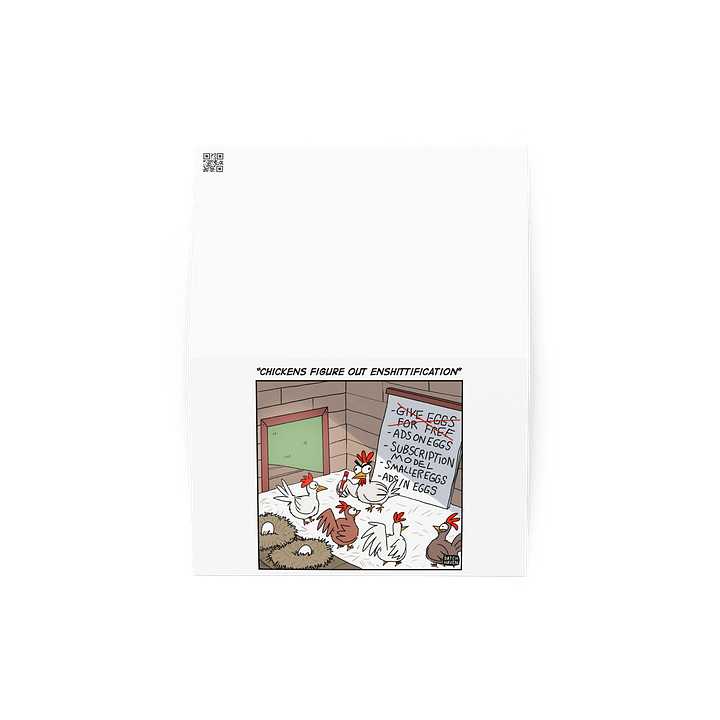 "Chickens figure out enshittification" card product image (4)