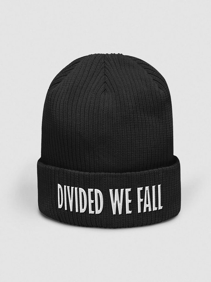 Divided We Fall - White - Beechfield Organic Ribbed Beanie product image (1)