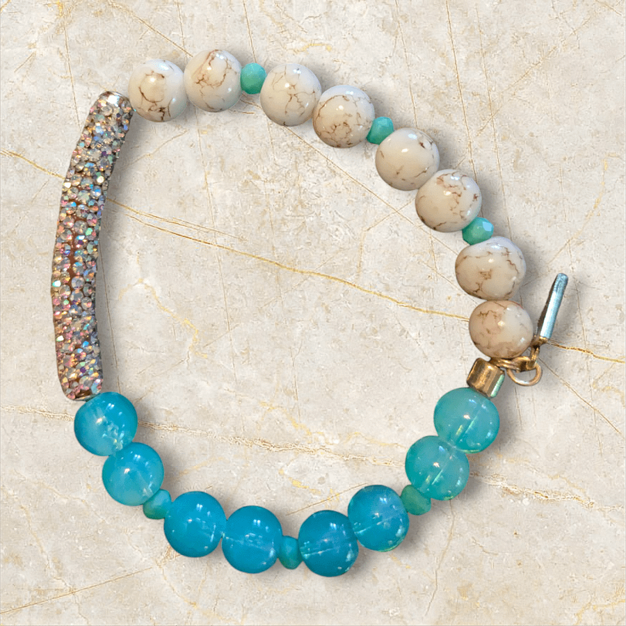 Ermish Red, Teal & White 3 Bracelet Stack product image (3)