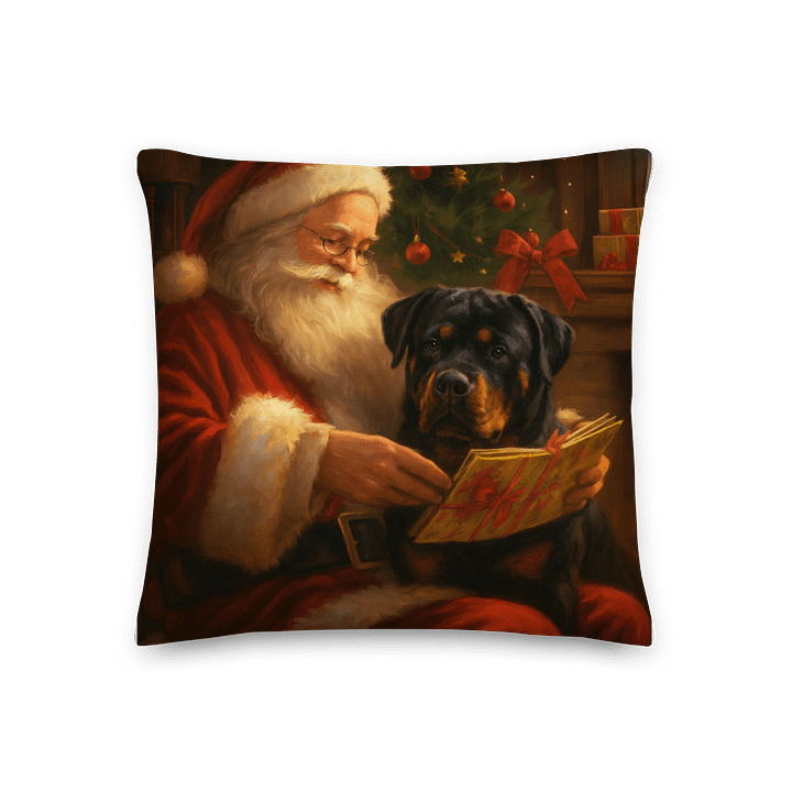 Rottweiler Santa's Storytime Pillow product image (3)