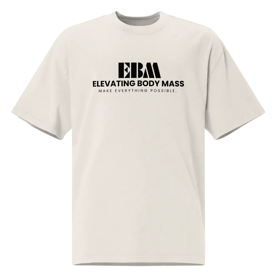 EBM Oversized Faded T-Shirt (Black Logo) product image (1)