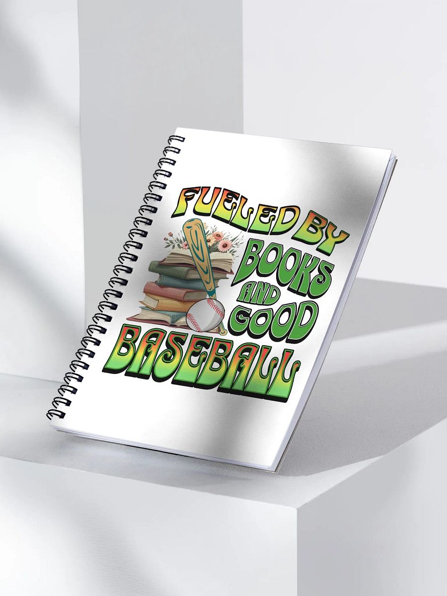 Fueled By Books And Good Baseball Dreams Spiral Notebook product image (3)
