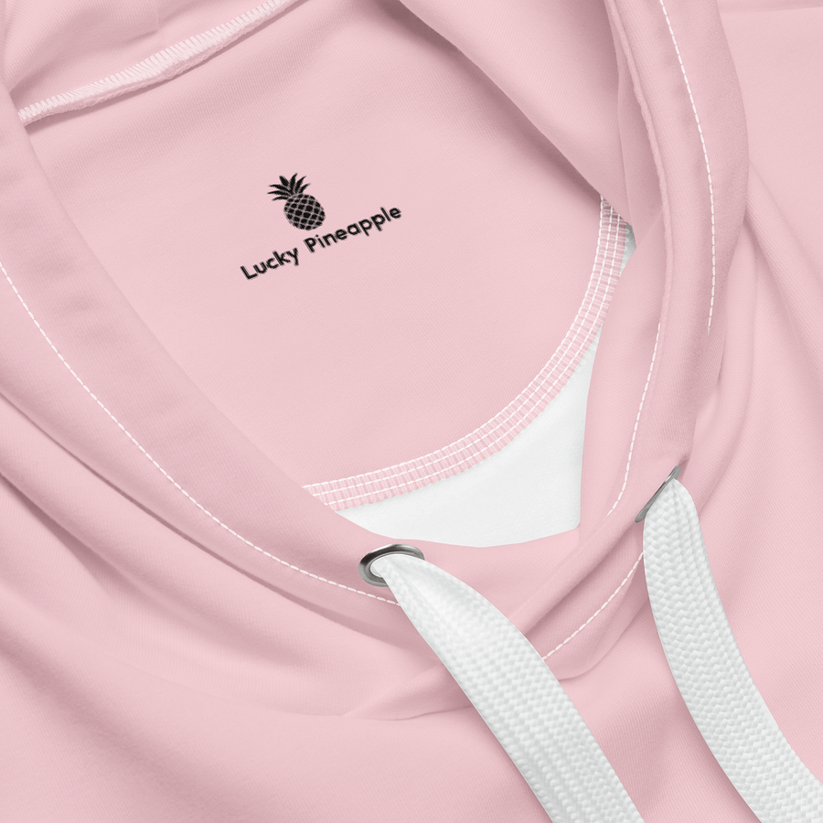 Rosa Pale Pink Solid Color Eco Friendly Pullover Unisex Hoodie product image (4)