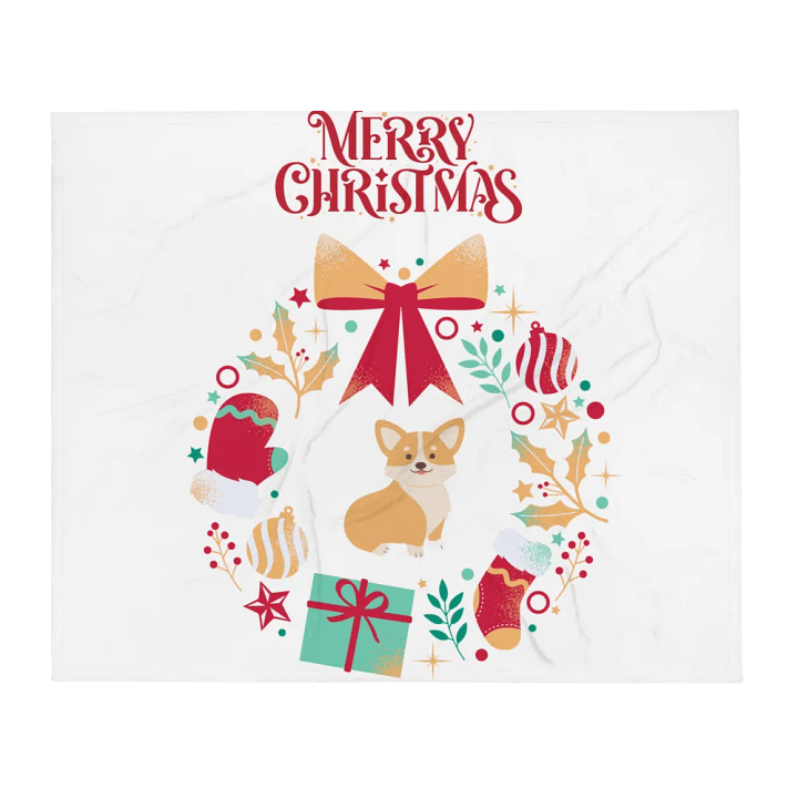 Merry Christmas Corgi Throw Blanket product image (1)