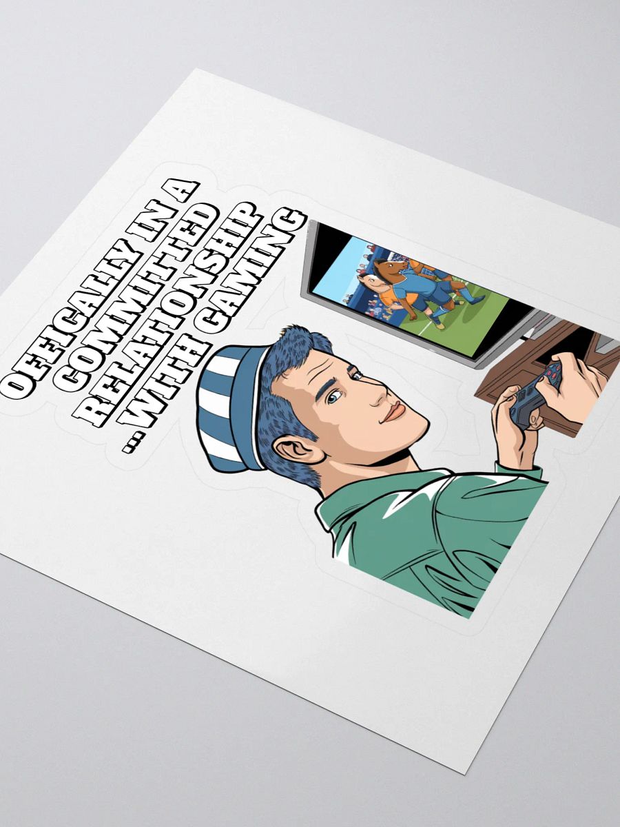 Offically In A Committed Relationship...With Gaming Funny Sticker product image (3)