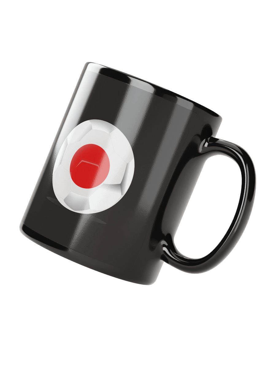 Japan Flag Soccer Ball Black Coffee Mug (Double Sided Print) product image (4)