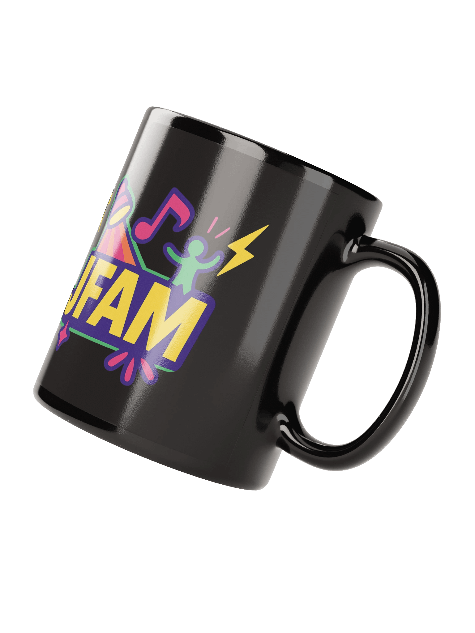 JFAM Vibrant Logo Black Mug product image (3)
