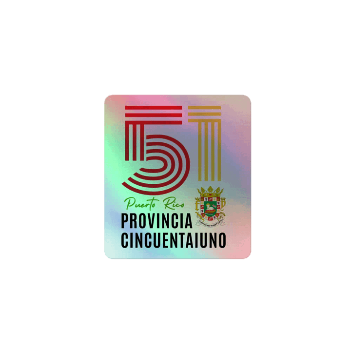 Pegatina holográfica - Provincia 51 Puerto Rico España product image (1)