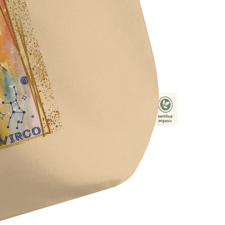 zodiac sign Virgo with constellation, original painting printed on tote bag product image (2)