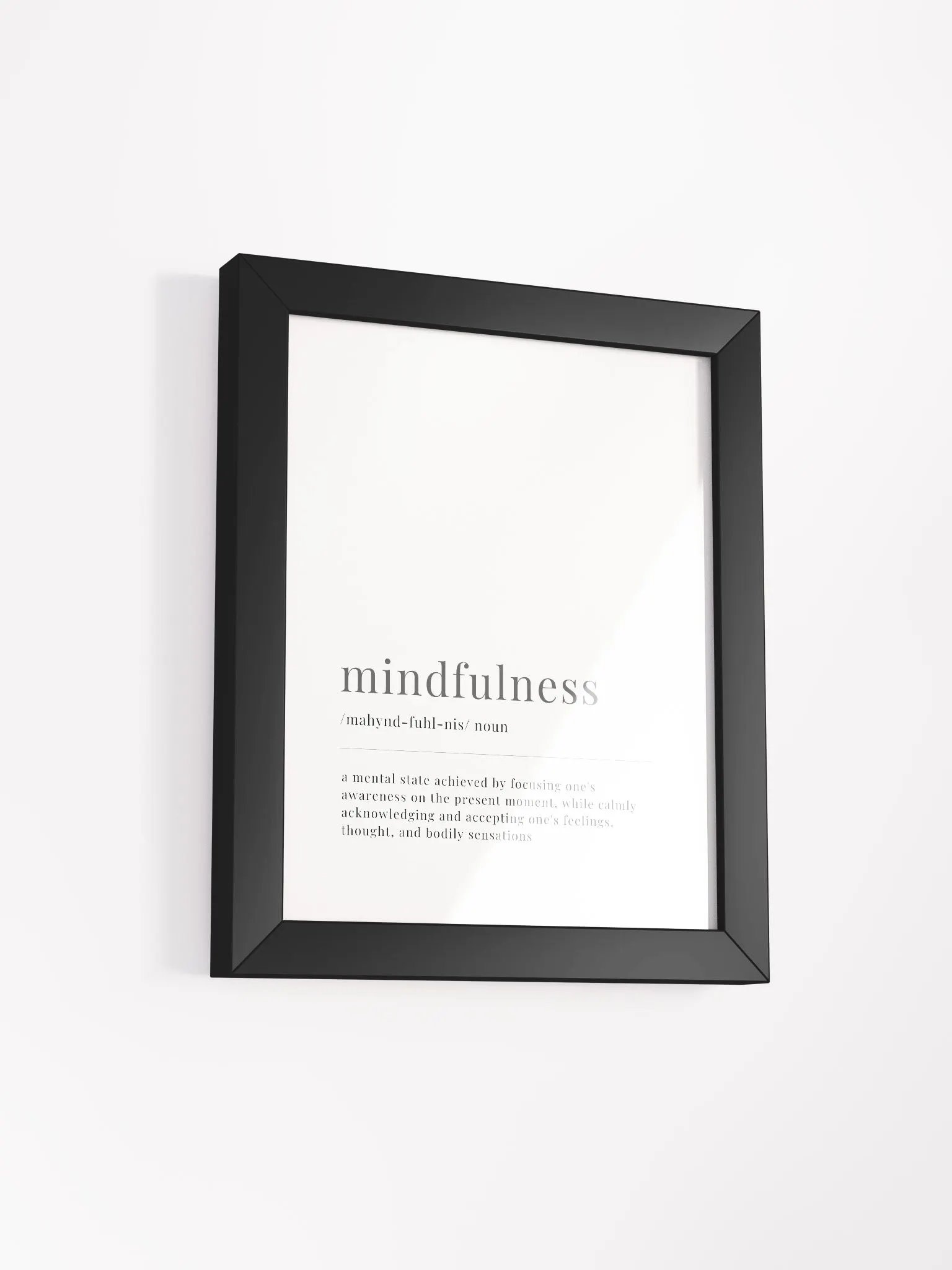 Mindfulness Definition Framed Print product image (2)