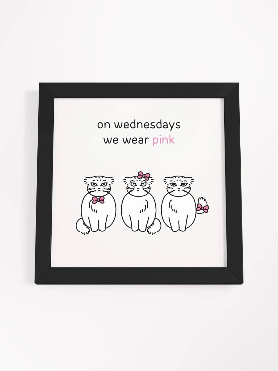 Pink Wednesdays Manul - Framed Print product image (10)