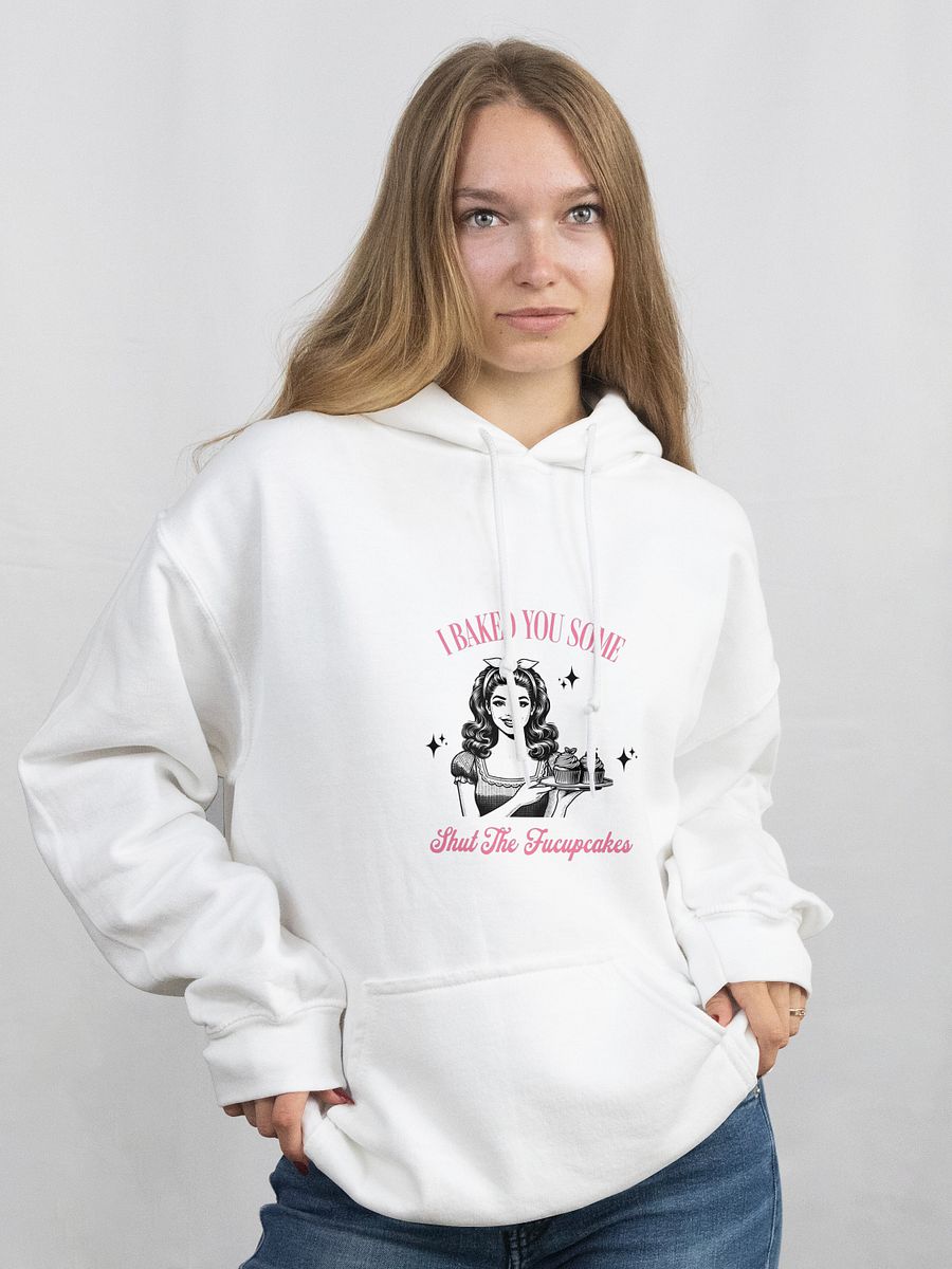 Funny Retro Hoodie for Women – “I Baked You Some Shut The F*cupcakes” – Sarcastic Vintage Graphic Hoodie product image (1)