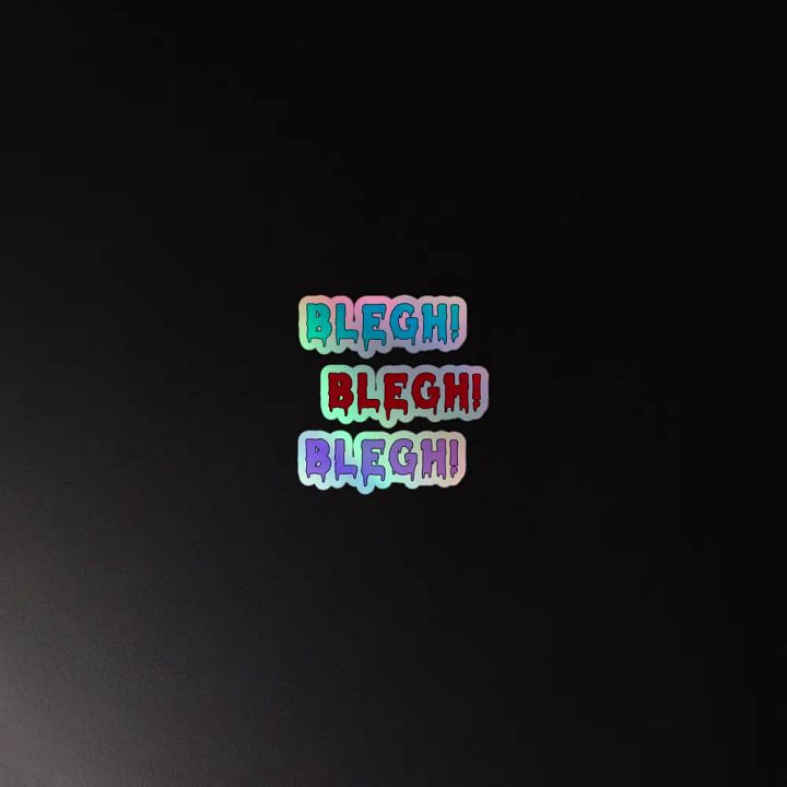 tri-color holographic BLEGH product image (4)