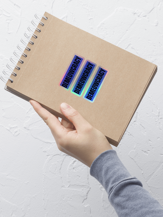 DEMEOWCRACY Holographic Blue Sticker Sheet product image (10)